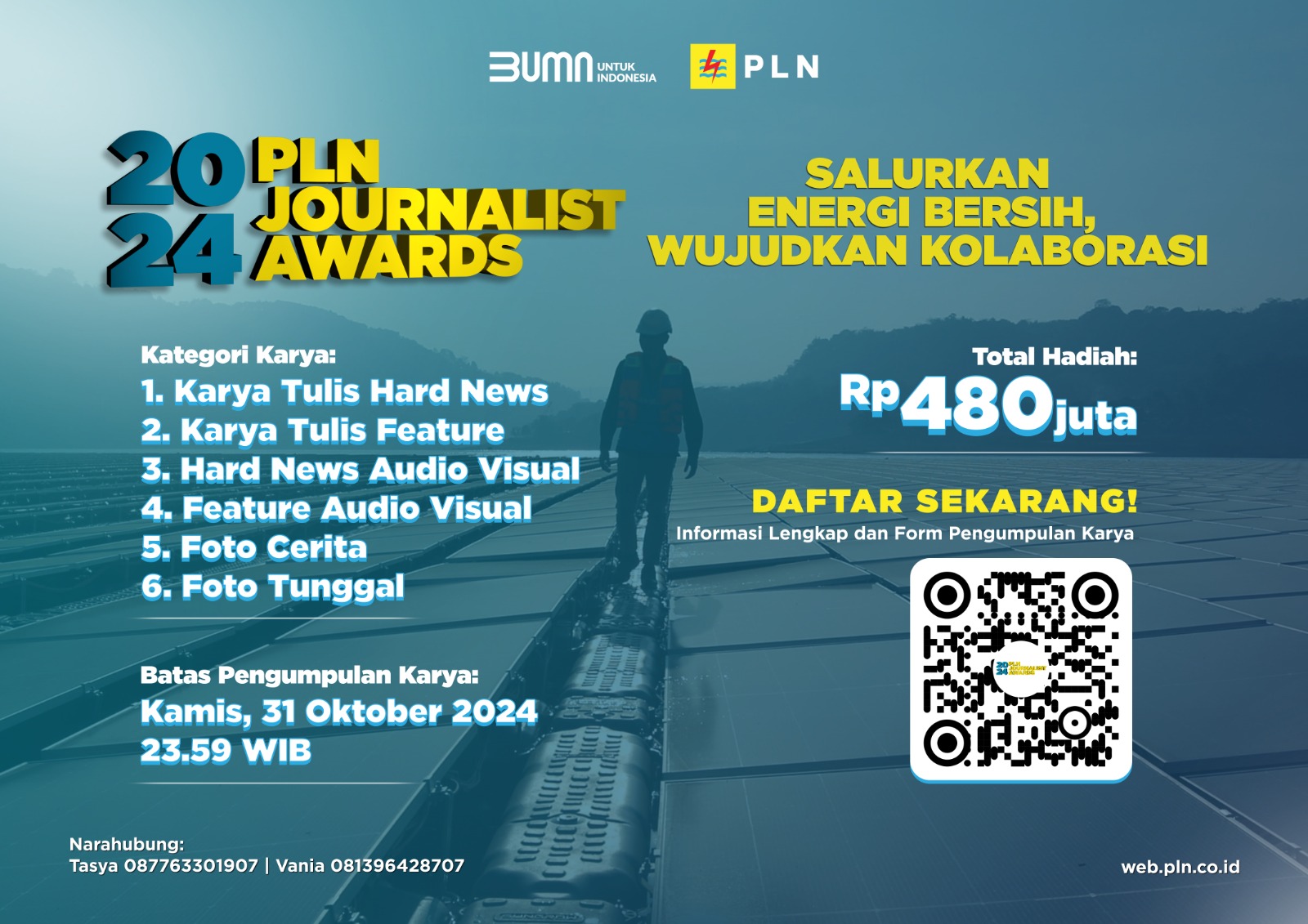 PLN Journalist Awards Dengan Kategori Lomba Dan Total Hadiah Rp 480 Juta Rupiah